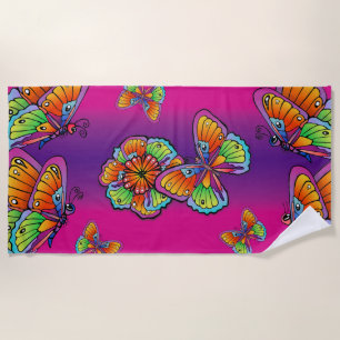 Big Beautiful Butterfly Beach Towel