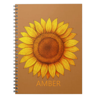 Big Beautiful Earthy Sunflower Unisex Notebook