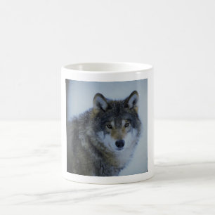 Big Beautiful Grey Wolf in the wild Coffee Mug