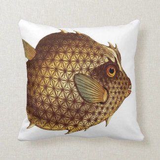 Big Beautiful Puffer Fish Throw Pillow