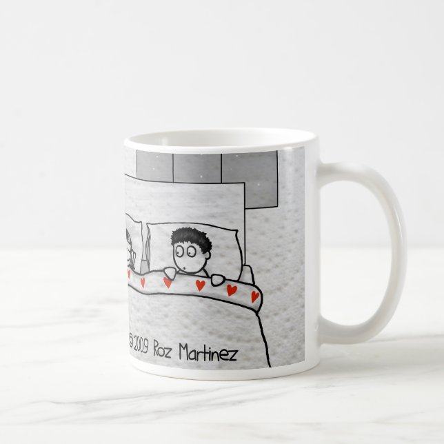 Big Bed, Itty Bitty sleeping space Coffee Mug (Right)