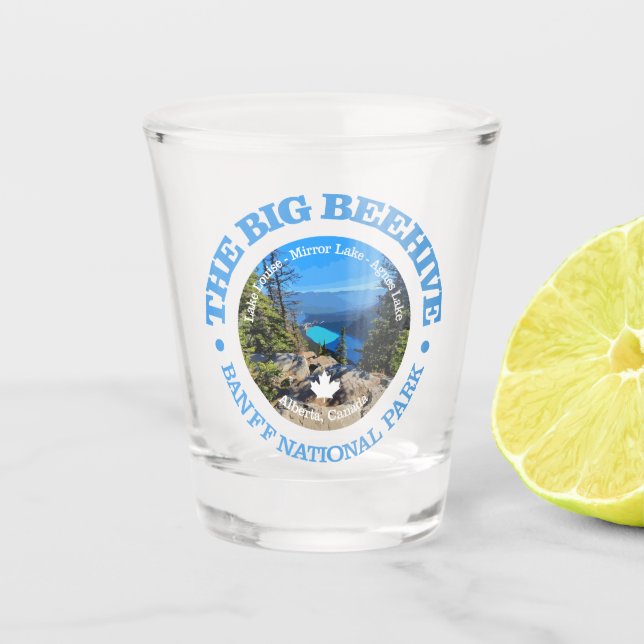 Big Beehive Hike (rd) Shot Glass (Front)