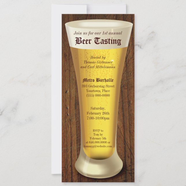 Big Beer Tasting Party Invitation (Front)
