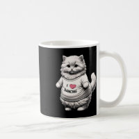 Big Belly Cute Fat Cat Art Design Fat Kitten Loves