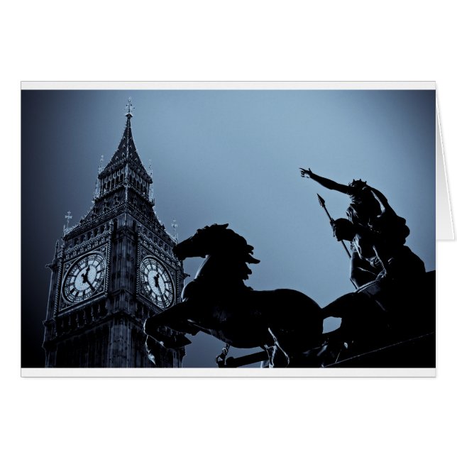 Big Ben and Boudica Statue (Front Horizontal)