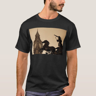 Big Ben and boudica statue sepia toned T-Shirt