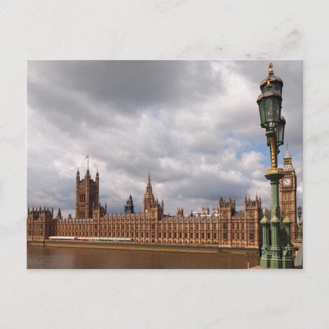 Big Ben and Houses of Parliament in London card (Front)