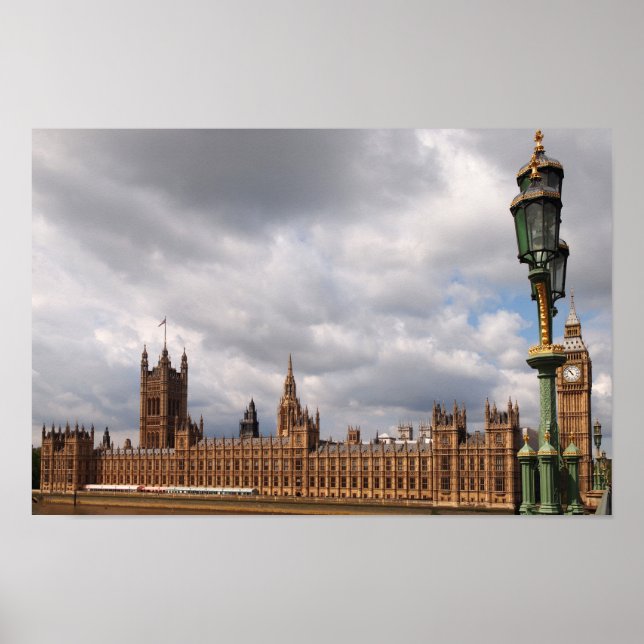 Big Ben and Houses of Parliament in London poster (Front)
