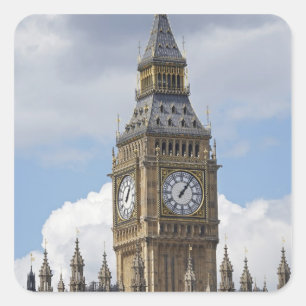 Big Ben and Houses of Parliament, London, Square Sticker