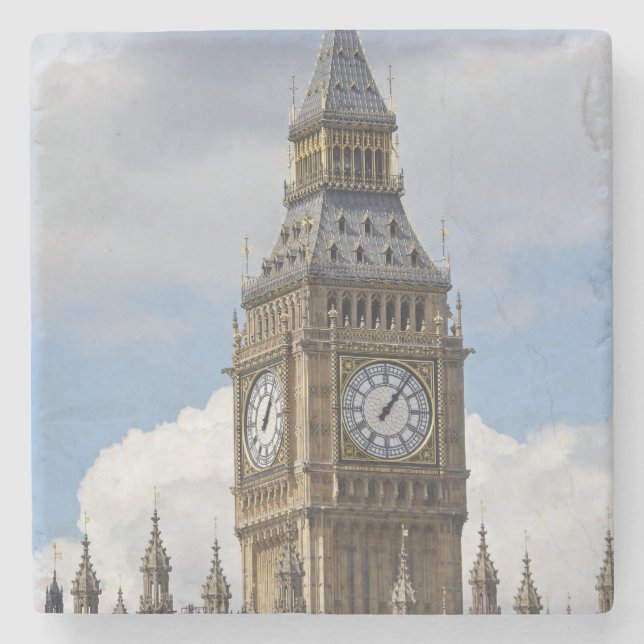 Big Ben and Houses of Parliament, London, Stone Coaster (Front)