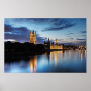 Big Ben and Palace of Westminster at night Poster