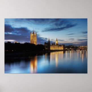 Big Ben and Palace of Westminster at night Poster