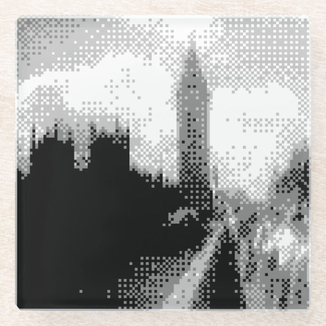 big ben and parliament  glass coaster (Front)