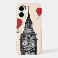 Big Ben and Red Hot Air Balloons 2
