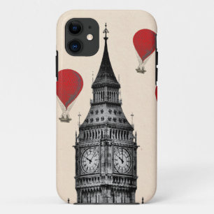 Big Ben and Red Hot Air Balloons 2 iPhone 11 Case