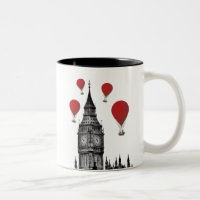 Big Ben and Red Hot Air Balloons 2