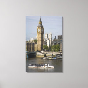 Big Ben and Thames River Canvas Print