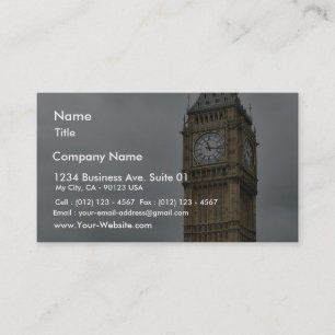 Big Ben And The Houses Of Parliament In London Business Card