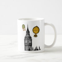 Big Ben and Vintage Hot Air Balloons