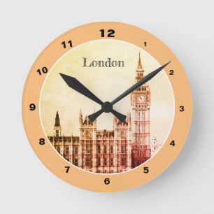Big Ben Clock & London, Westminster / vintage UK