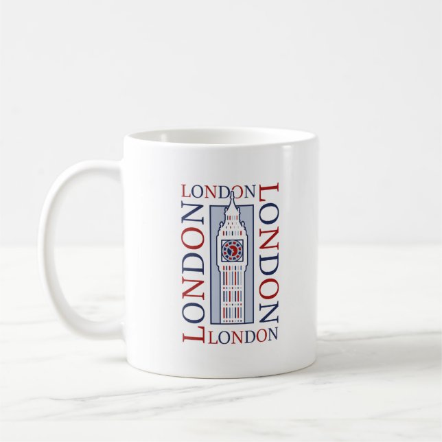 Big Ben Clock Tower British Landmark Design Coffee Mug (Left)