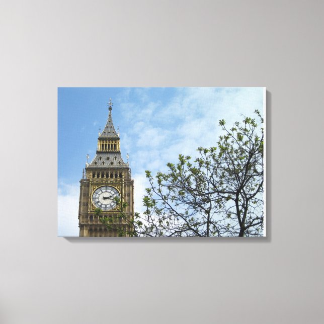 Big Ben Clock Tower London England Canvas Print (Front)