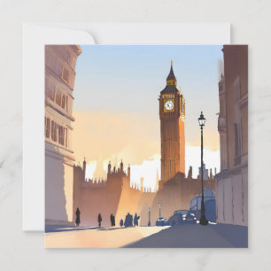 Big Ben Clocktower London England UK Thank You Card