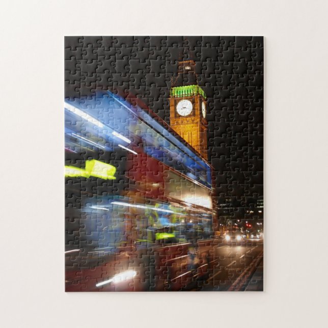 Big Ben - Double Decker Bus - London Puzzle (Vertical)