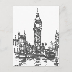 Big Ben in London Post Card