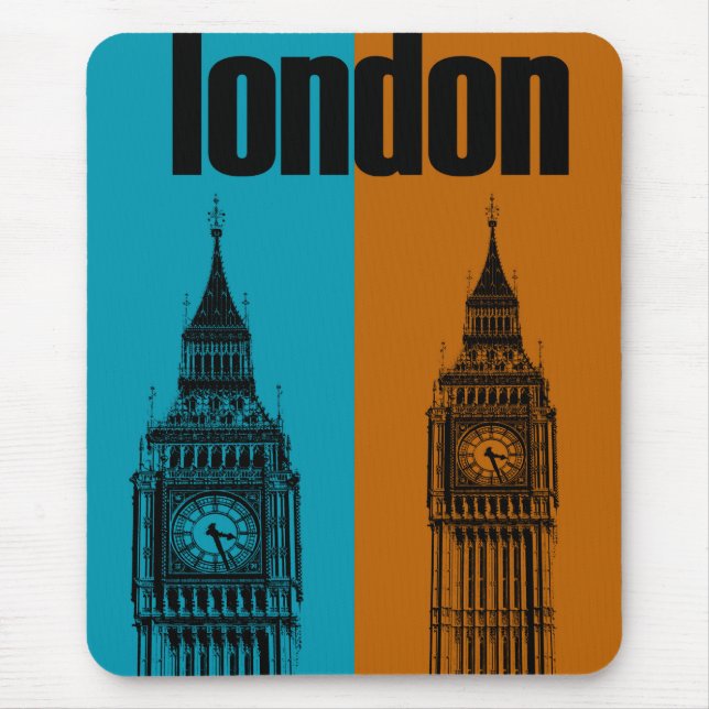 Big Ben in London, Ver. 2 Mouse Mat (Front)