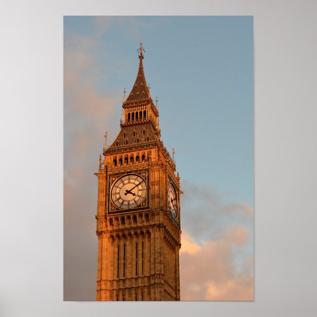 Big Ben in London vertical poster print (Front)