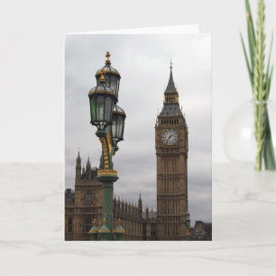 Big Ben - Lamppost - London - Greeting Card