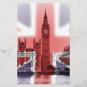 Big Ben London and Union Jack flag