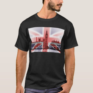 Big Ben London and Union Jack flag T-Shirt