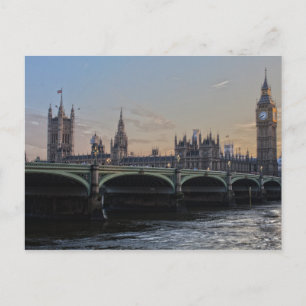 Big Ben London Bridal Shower Game Postcard