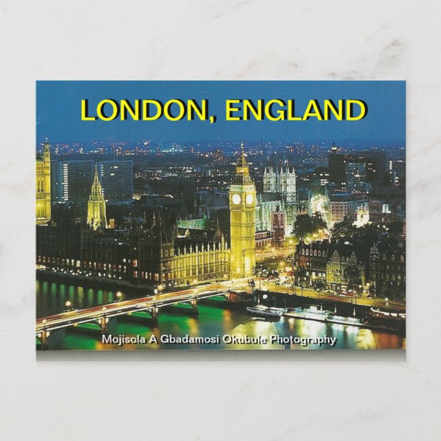 BIG BEN LONDON, ENGLAND BY MOJISOLA A GBADAMOSI OK POSTCARD (Front)