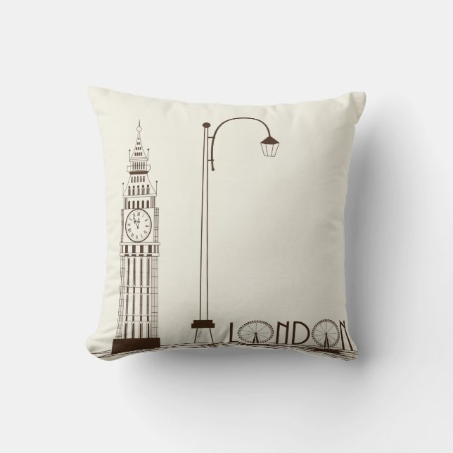 Big Ben London England Decorative Throw Pillow (Front)