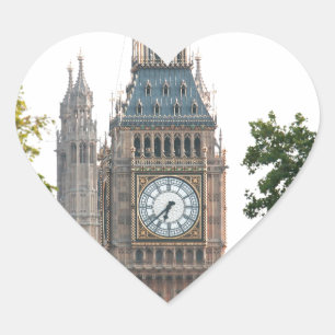 Big Ben London England Heart Sticker