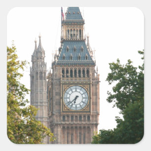 Big Ben London England Square Sticker