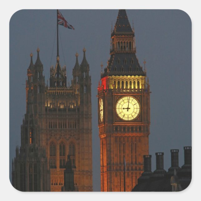Big Ben-London-England Square Sticker (Front)