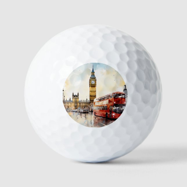 Big Ben, London. Golf Balls (Front)