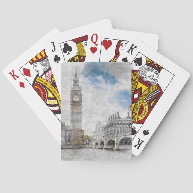 Big Ben London Playing Cards – UK Travel Souvenir  (Back)