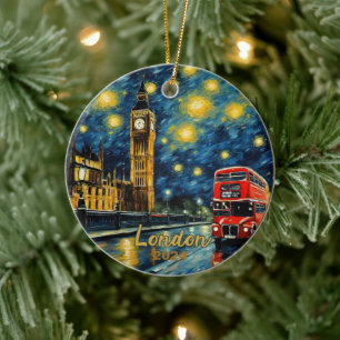 Big Ben London Souvenir Ceramic Tree Decoration