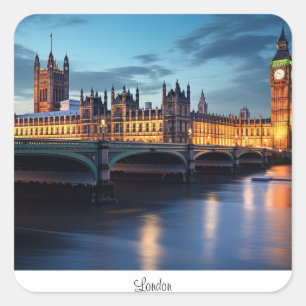 Big Ben, London. Square Sticker