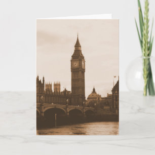 Big Ben - London - Thames - Greeting Card
