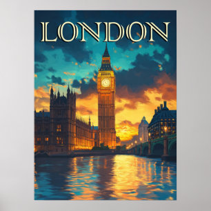 Big Ben, London Travel Poster