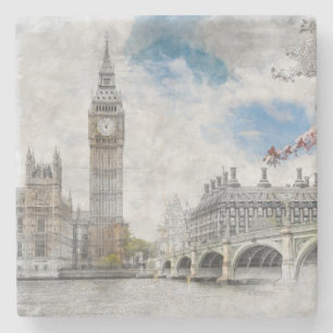 Big Ben, London, United Kingdom Stone Coaster