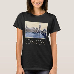 Big Ben London Watercolor art  T-Shirt
