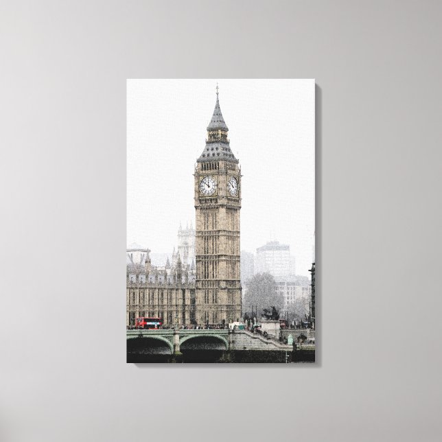 Big Ben London (Watercolour) Canvas Print (Front)