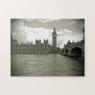 Big Ben Parliament in Black & White 11x14 - 252 pc Jigsaw Puzzle